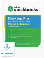 QuickBooks Desktop Pro with Enhanced Payroll 2020 Accounting Software for Small Business with Amazon Exclusive Shortcut Guide [PC Download]
