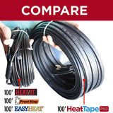 Heat Tape Pro for Ice Dam Prevention Heavy Duty - Self-Regulating - Plug-in Ready Heat Cable