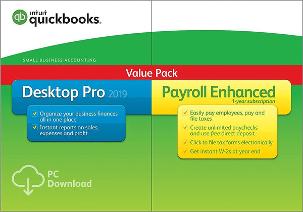 QuickBooks Desktop Pro 2019 with Enhanced Payroll [PC Download][Old Version]