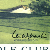 Signed 2013 U.S. Open Merion Mini-Poster by Lee Wybranski - Wicker Basket