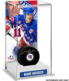 Mark Messier New York Rangers Autographed Puck with Deluxe Tall Hockey Puck Case - Fanatics Authentic Certified