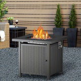 Propane Fire Pit Table, 28 inch 50,000 BTU Auto-Ignition Outdoor Gas Fire Pit Table