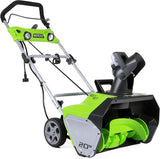 Greenworks 20-Inch 13 Amp Corded Snow Thrower With Light Kit 2600202