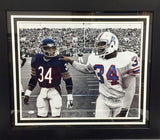 Earl Campbell Signed Autographed w/Walter Payton Framed Photo Authentic - JSA Certified - Autographed NFL Photos