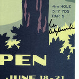 Signed 2009 U.S. Open Bethpage Black Mini-Poster by Lee Wybranski