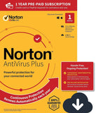 NEW Norton AntiVirus Plus – Antivirus software for 1 PC or Mac with Auto Renewal – Includes Password Manager, Smart Firewall and PC Cloud Backup