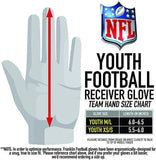 Franklin Sports NFL Team Licensed Youth Football Receiver Gloves (Pair)