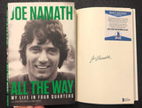 Joe Namath Signed Book All the Way BAS Beckett COA autograph NY Jets Super Bowl MVP