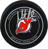 Martin Brodeur New Jersey Devils Autographed Official Game Puck - Fanatics Authentic Certified - Autographed NHL Pucks