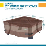 Duck Covers Ultimate Square Fire Pit Cover, 32-Inch with Ultimate Cover