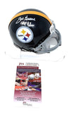 Joe Greene Pittsburgh Steelers Signed Autograph Throwback Mini Helmet HOF Inscribed JSA Witnessed Certified