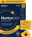 NEW Norton 360 Premium – Antivirus software for 10 Devices with Auto Renewal - Includes VPN, PC Cloud Backup & Dark Web  [PC/Mac/Mobile Download]