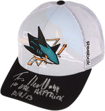 Tomas Hertl San Jose Sharks Autographed Cap with"1st NHL Hat Trick 10/8/13" Inscription - Fanatics Authentic Certified