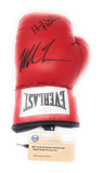Mike Tyson Evander Holyfield DUAL Signed Autograph Boxing Glove Steiner Sports Certified