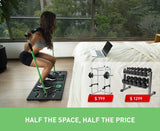 Full Portable Gym Home Workout Package + 1 Set of Resistance Bands-Green - Full Gym