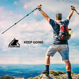 Trekking Poles - 2-pc Pack Adjustable Hiking or Walking Sticks, Aqua Sky