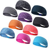 Set of 10 Women's Yoga Sport Athletic Headband for Running Sports Travel Fitness