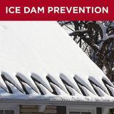 Heat Tape Pro for Ice Dam Prevention Heavy Duty - Self-Regulating - Plug-in Ready Heat Cable