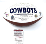 Troy Aikman Dallas Cowboys Signed Autograph Embroidered Logo Football Aikman GTSM