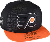 Claude Giroux Philadelphia Flyers Autographed Rink Side Cap with"1st Hat Trick 4/13/12" Inscription - Limited Edition of 12 - Fanatics Authentic