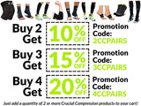 Ankle Brace Compression Support Sleeve (1 Pair) - BEST Ankle Compression Socks, Black