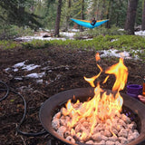 Aurora Firebowl for Camping, Backyard, Tailgating and Patio Steel Gas Portable Fire Pit,Black