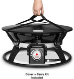 Firebowl 863 Cypress Outdoor Portable Propane Gas Fire Pit with Cover & Carry Kit