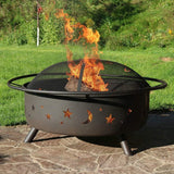 Cosmic Outdoor Fire Pit - 42 Inch Large Bonfire Wood Burning Patio & Backyard Firepit