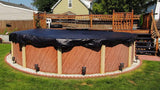 Deluxe Winter Cover for 12-Foot Round Above-Ground Swimming Pools | Blue/Black Reversible
