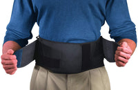 Mueller 255 Lumbar Support Back Brace with Removable Pad, Black, Regular(Package May Vary)