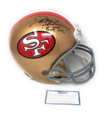 Deion Sanders San Francisco 49ers Signed Autograph Full Size Throwback Helmet PRIME TIME INSCRIBED Steiner Sports Certified