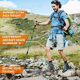 Trekking Poles - 2-pc Pack Adjustable Hiking or Walking Sticks, Aqua Sky