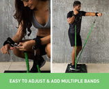 Full Portable Gym Home Workout Package + 1 Set of Resistance Bands-Green - Full Gym