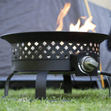 Aurora Firebowl for Camping, Backyard, Tailgating and Patio Steel Gas Portable Fire Pit,Black