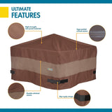 Duck Covers Ultimate Square Fire Pit Cover, 32-Inch with Ultimate Cover