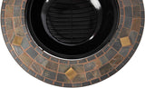 AmazonBasics 34-Inch Natural Stone Fire Pit with Copper Accents