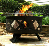 29.5” Crossfire Fire Pit | Removable Cooking Grill | Fire Pit Outdoors | Campfire Grill