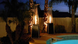 HLDSO1-WGTHG Pyramid Patio Propane Heater w/Wheels, 87 Inches, Hammered Bronze