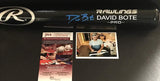 David Bote Chicago Cubs Autographed Signed Black Baseball Bat JSA WITNESS COA