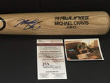 Michael Chavis Boston Red Sox Autographed Signed Blonde Baseball Bat JSA WITNESS COA