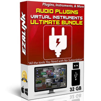 Audio Plugins Bundle for Software VST AU AAX Music Synth Delay Virtual Instruments Windows & MAC for FL Studio, Ableton Live, Pro Tools (32Gb USB)
