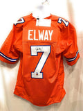John Elway Denver Broncos Signed Autograph Custom Orange Jersey Elway Player Holo JSA Witnessed Certified