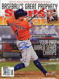 George Springer Houston Astros Autographed 2017 Sports Illustrated Magazine - JSA Certified - Autographed MLB Magazines