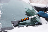 46" Extendable Snow Brush with Squeegee & Ice Scraper - Foam Grip - T-Shape Auto Snow Brush