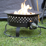 Aurora Firebowl for Camping, Backyard, Tailgating and Patio Steel Gas Portable Fire Pit,Black
