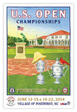 Signed 2014 U.S. Open Poster by Lee Wybranski