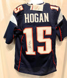 Chris Hogan New England Patriots Signed Autograph Blue Custom Jersey JSA Certified