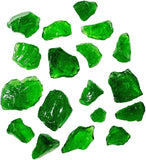 Fire Pit Fire Glass in Green, Extreme Tempature Rating, Good for Propane or Natural Gas