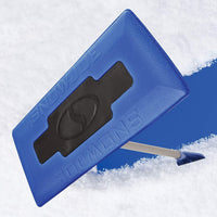 Snow Joe SJBLZD 2-In-1 Telescoping Snow Broom + Ice Scraper | 18-Inch Foam Head (Blue)