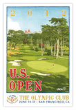 Signed 2012 U.S. Open Olympic Club Mini-Poster by Lee Wybranski